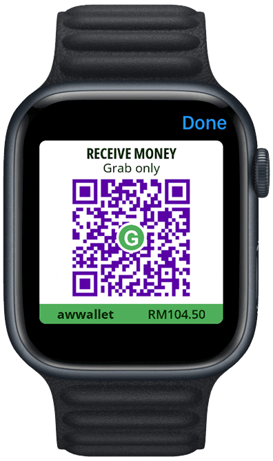 Mockup photo of receive money feature